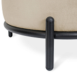 Банкетка круглая бежевый велюр на 4-х металлических ножках черного цвета SANJAY варинант исполнения - 2 | Loft Concept в Кирове