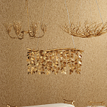 Люстра золотая с декором в виде веток эвкалипта Eucalyptus Branches варинант исполнения - 5 | Loft Concept в Кирове