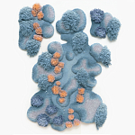 Тканый вручную Большой абстрактный гобелен Frost Forest варинант исполнения - 3 | Loft Concept в Кирове