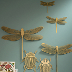 Настенный декор из двух декоративных стрекоз Flight of the Dragonfly варинант исполнения - 2 | Loft Concept в Кирове