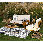 Двухместный диван из акации без подлоконтиков Amra варинант исполнения - 3 | Loft Concept в Кирове