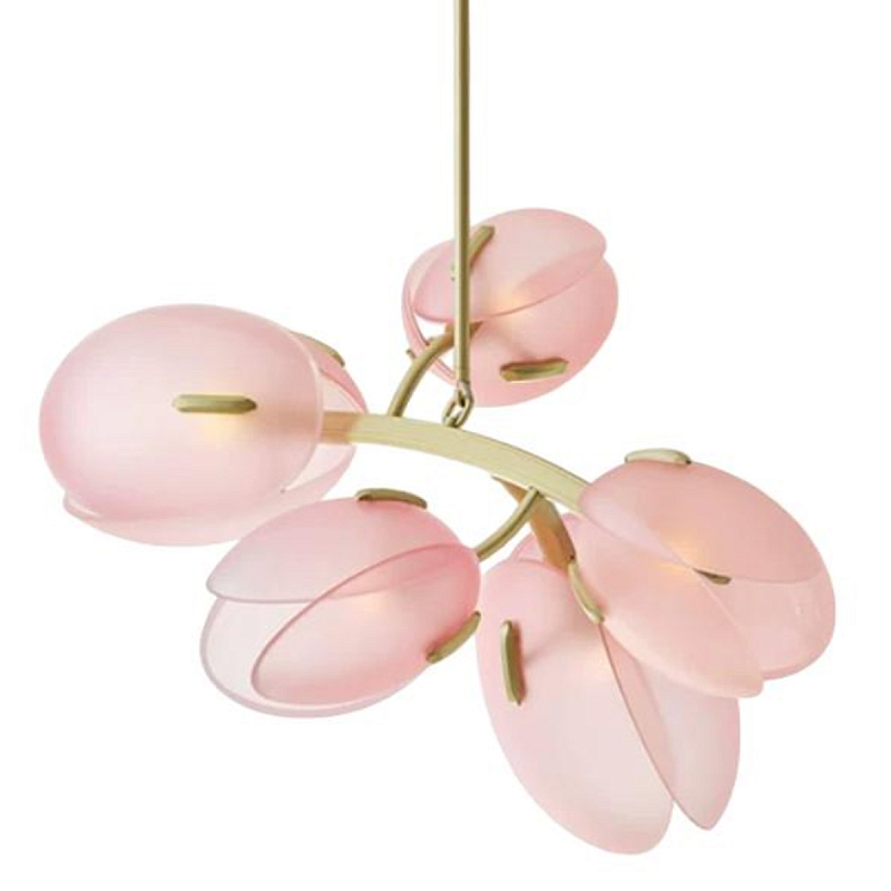 Дизайнерский Светильник Lilly Pink Tulip Lamp розовый плафон Золотой Розовый пастельный Дизайнерский Светильник Lilly Pink Tulip Lamp розовый плафон Золотой Розовый пастельный в Кирове | Loft Concept