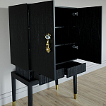 Кабинетный шкаф Elsa Dreams Black с 2-мя ящиками варинант исполнения - 3 | Loft Concept в Кирове