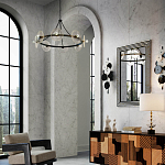 Люстра круглая с литыми стеклянными дисками Olympe Glass Chandelier варинант исполнения - 4 | Loft Concept в Кирове