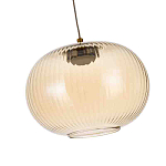 Подвесной светильник с янтарным рифленым стеклянным плафоном Ferm Living варинант исполнения - 5 | Loft Concept в Кирове