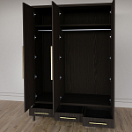 Большой Шкаф Primo Темный орех с 3 дверьми и 3 выдвижными ящиками варинант исполнения - 9 | Loft Concept в Кирове