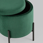 Зеленый пуф на черных ножках SANJAY варинант исполнения - 3 | Loft Concept в Кирове