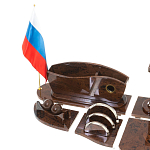 Настольный письменный набор с часами из природного камня обсидиана Competent Leader варинант исполнения - 3 | Loft Concept в Кирове