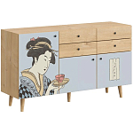 Буфет с принтом на дверцах Elise Cupboard варинант исполнения - 8 | Loft Concept в Кирове