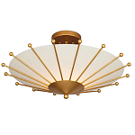 Потолочный светильник в форме конуса с каркасом золотого цвета и тканевым абажуром Inspiration in Light варинант исполнения - 2 | Loft Concept в Кирове