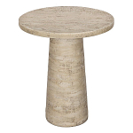 Столик приставной с круглой столешницей Textured Cream Table варинант исполнения - 1 | Loft Concept в Кирове