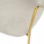 Стул Singer Chair с подлокотниками серый на золотистых ножках варинант исполнения - 7 | Loft Concept в Кирове