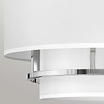 Потолочный светильник с двухслойным белым текстильным абажуром Hinkley варинант исполнения - 23 | Loft Concept в Кирове