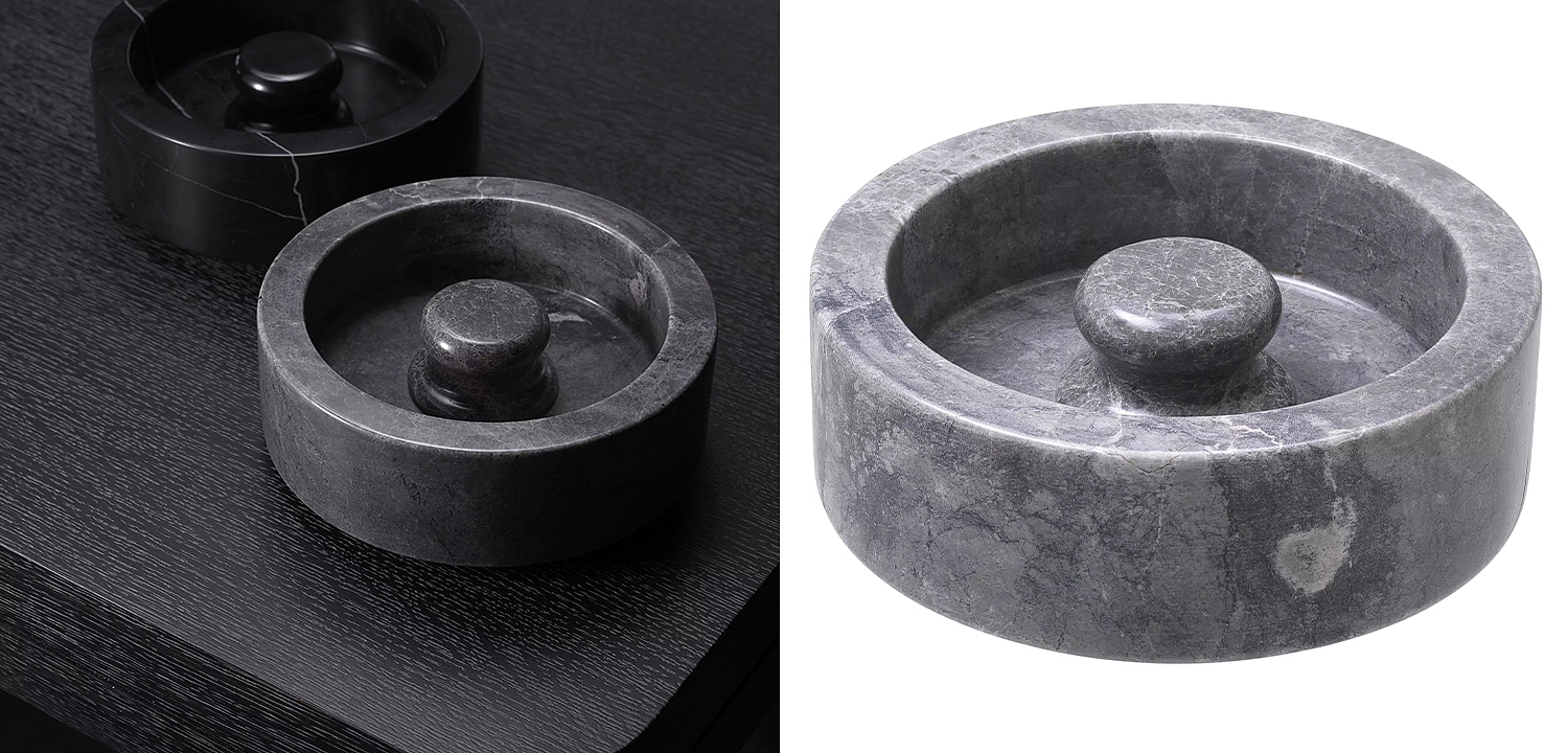 Пепельница Eichholtz Ashtray Poulsen Grey Пепельница Eichholtz Ashtray Poulsen Grey - Loft-Concept в Кирове