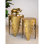 Столик дизайнерский Copper streaks варинант исполнения - 8 | Loft Concept в Кирове