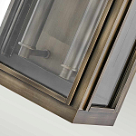 Настенный фонарь прямоугольной формы цвета состаренная латунь с двумя лампами Hinkley варинант исполнения - 3 | Loft Concept в Кирове