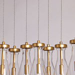 Люстра с 9-ю прозрачными стеклянными плафонами в форме капли Lucid Rain  варинант исполнения - 6 | Loft Concept в Кирове