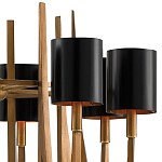 Люстра с 8-ю черными цилиндрическими плафонами Stylistic Lines варинант исполнения - 1 | Loft Concept в Кирове