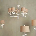 Торшер с белым каркасом и тканевыми абажуром Natural Stems варинант исполнения - 6 | Loft Concept в Кирове