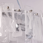 Люстра круглая с подвесными прямоугольными пластинами из стекла Glacier Panels варинант исполнения - 4 | Loft Concept в Кирове