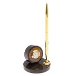 Часы настольные с ручкой из натурального камня Stone Clock варинант исполнения - 11 | Loft Concept в Кирове