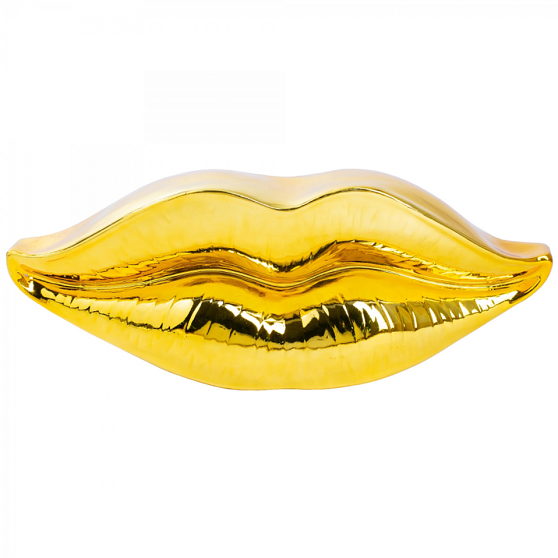 Настенный декор LIPS wall accessory GOLD Глянцевое золото Настенный декор LIPS wall accessory GOLD Глянцевое золото в Кирове | Loft Concept