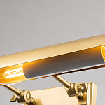 Светильник для картин цвета состаренная латунь с широким плафоном на прямоугольном основании Elstead Lighting варинант исполнения - 2 | Loft Concept в Кирове