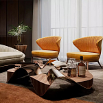 Дизайнерский журнальный стол волнистой формы Nyxacad варинант исполнения - 4 | Loft Concept в Кирове