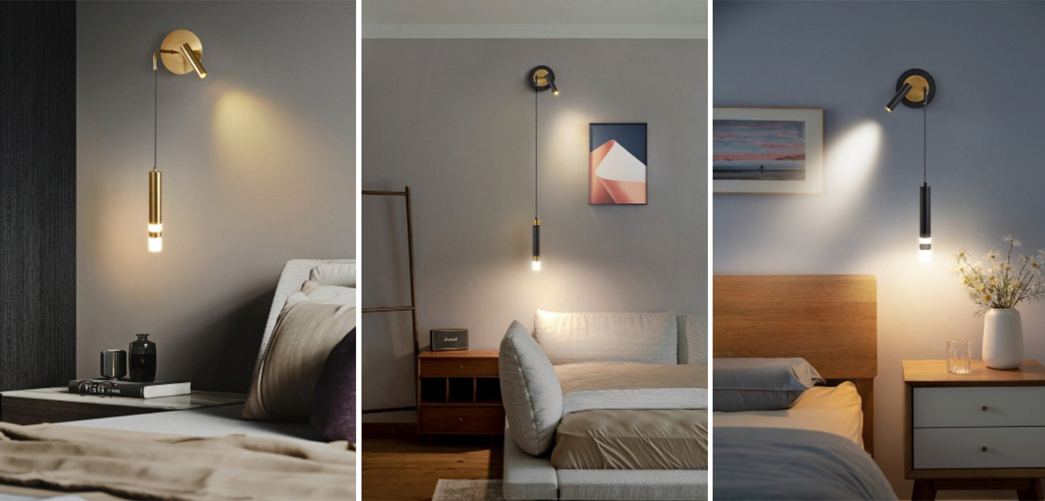 Бра-спот с подвесным светильником Spot Sconce Hanging Lamp Бра-спот с подвесным светильником Spot Sconce Hanging Lamp - Loft-Concept в Кирове