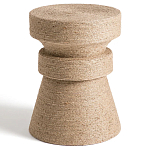 Приставной стол с отделкой из джута Juti D35 см варинант исполнения - 1 | Loft Concept в Кирове