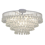 Люстра подвесная круглая с молочными стеклянными подвесками в форме капель Droplet Chandelier варинант исполнения - 2 | Loft Concept в Кирове