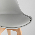 Стул с основой из пластика и мягким сиденьем Arvika Grey варинант исполнения - 7 | Loft Concept в Кирове