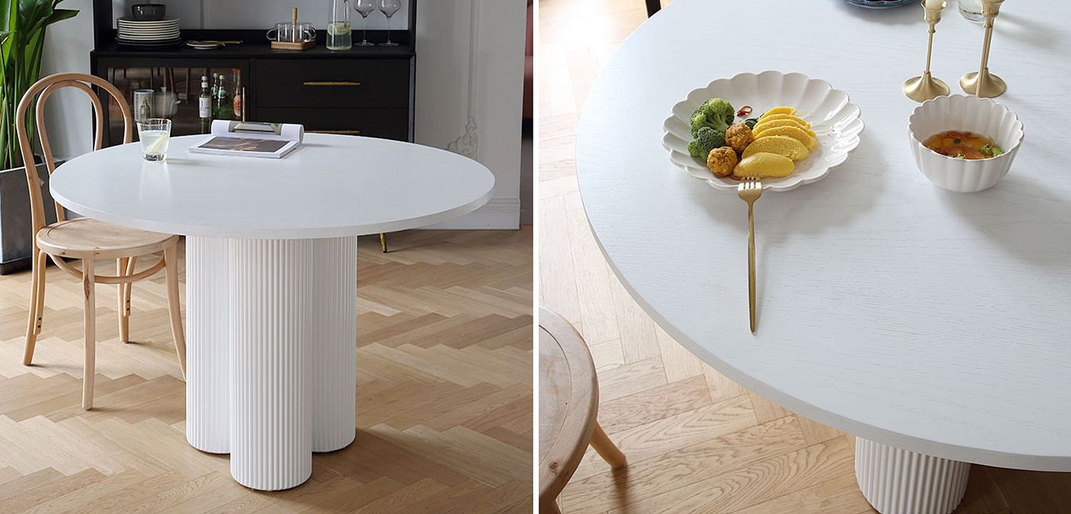 Круглый обеденный стол Hope White Round Dining Table Круглый обеденный стол Hope White Round Dining Table - Loft-Concept в Кирове
