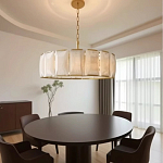 Люстра круглая Д50 см с абажуром из прямоугольных панелей Calling to Shine варинант исполнения - 3 | Loft Concept в Кирове