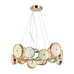 Люстра с плафонами из разноцветного стекла Glass Peonies варинант исполнения - 2 | Loft Concept в Кирове