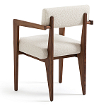 Кресло обеденное Alcove White Boucle из массива ореха варинант исполнения - 4 | Loft Concept в Кирове