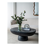 Столик кофейный черного цвета с овальной столешницей и круглым основанием Black Dalmen Table варинант исполнения - 8 | Loft Concept в Кирове