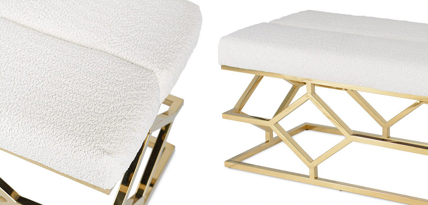 Банкетка Lilou Boucle white Банкетка Lilou Boucle white - Loft-Concept в Кирове