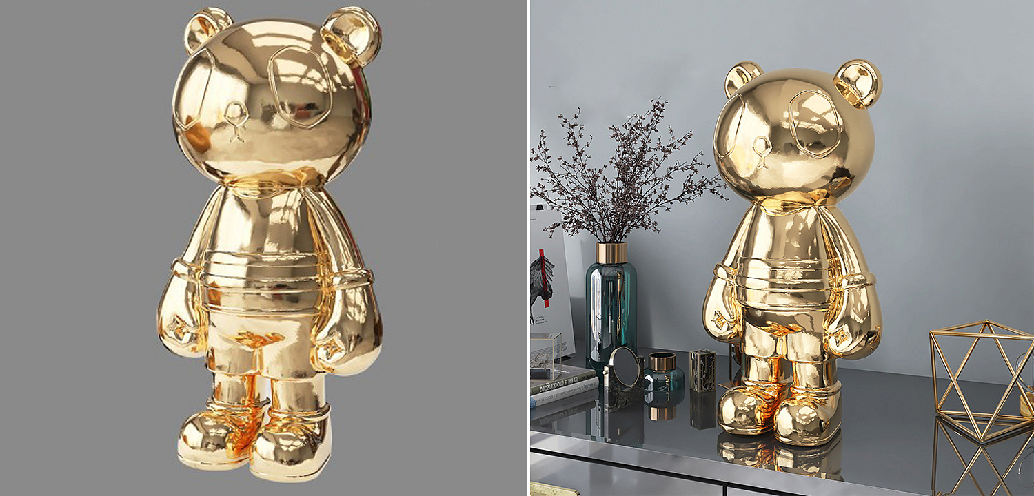 Аксессуар для интерьера Золотая Панда Kanye Bear Takashi Murakami Аксессуар для интерьера Золотая Панда Kanye Bear Takashi Murakami - Loft-Concept в Кирове