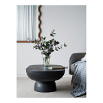 Столик кофейный черного цвета с овальной столешницей и круглым основанием Black Dalmen Table варинант исполнения - 10 | Loft Concept в Кирове