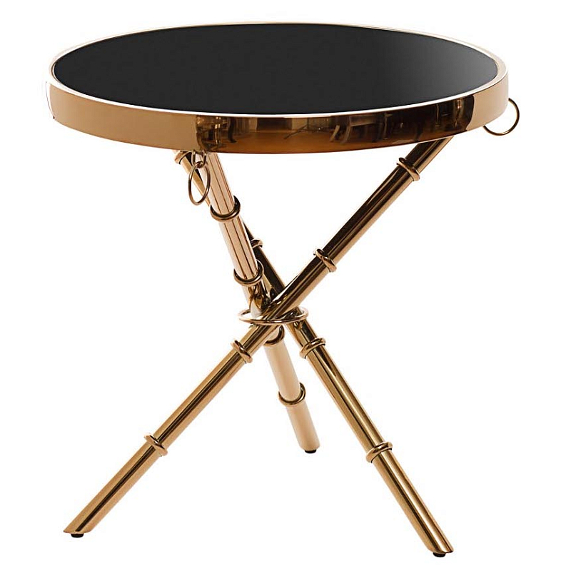 Стол Metal Bamboo Table pink gold Глянцевый черный Розовое золото Стол Metal Bamboo Table pink gold Глянцевый черный Розовое золото в Кирове | Loft Concept