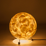 Настольная лампа из перламутра на металлическом каркасе Indonesian Egg варинант исполнения - 4 | Loft Concept в Кирове