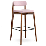 Барный стул из массива ясеня с обивкой из рогожки Elegant Ash варинант исполнения - 2 | Loft Concept в Кирове