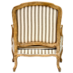 Кресло в полоску в стиле прованс Yvon French Seating Armchair варинант исполнения - 4 | Loft Concept в Кирове