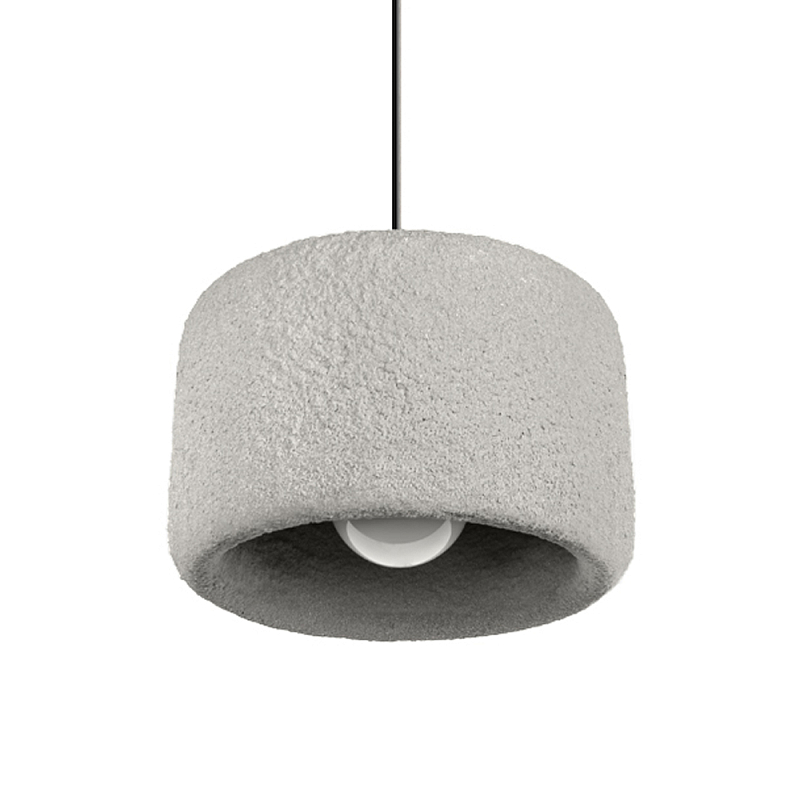 Подвесной светильник с цилиндрическим фактурным абажуром Sergey Makhno Белый Серый Черный в Кирове | Loft Concept 