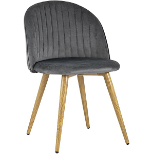 Стул Miruna Chair Серый Велюр