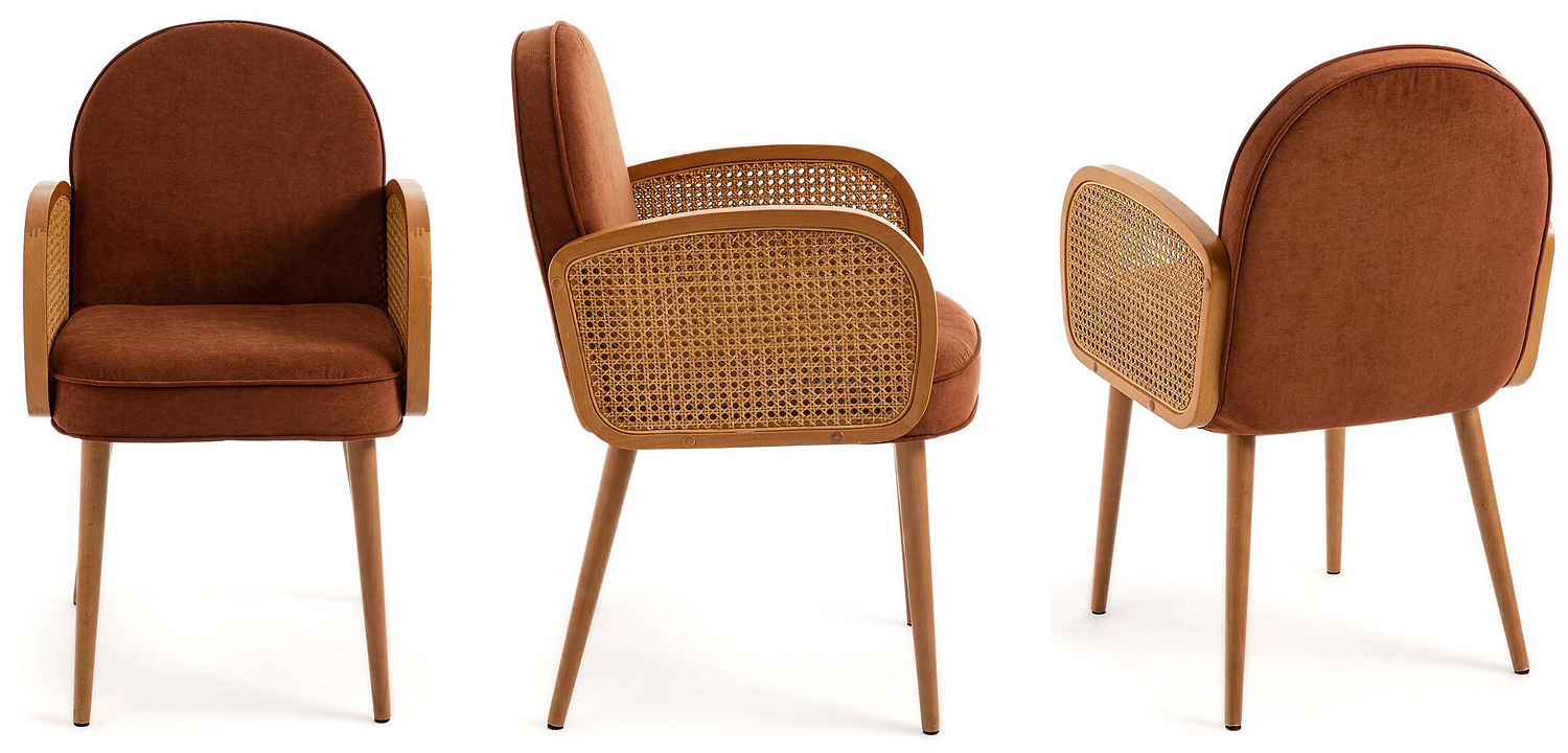 Стул Morten Wicker Terracotta Chair Стул Morten Wicker Terracotta Chair - Loft-Concept в Кирове