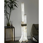 Торшер геометрический с тремя мраморными плафонами Marble Tripod варинант исполнения - 7 | Loft Concept в Кирове