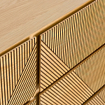 Комод с геометрическим рисунком на ящиках Anders Light Wood варинант исполнения - 5 | Loft Concept в Кирове