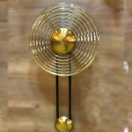 Бра с круглым рифленым плафоном янтарного цвета Savio Glass Disc Light варинант исполнения - 2 | Loft Concept в Кирове